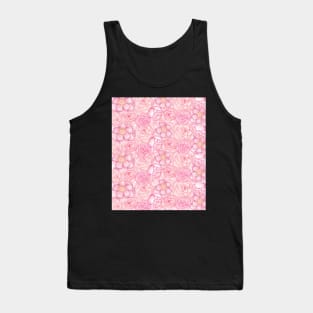 Pink Spring Flower Print Tank Top